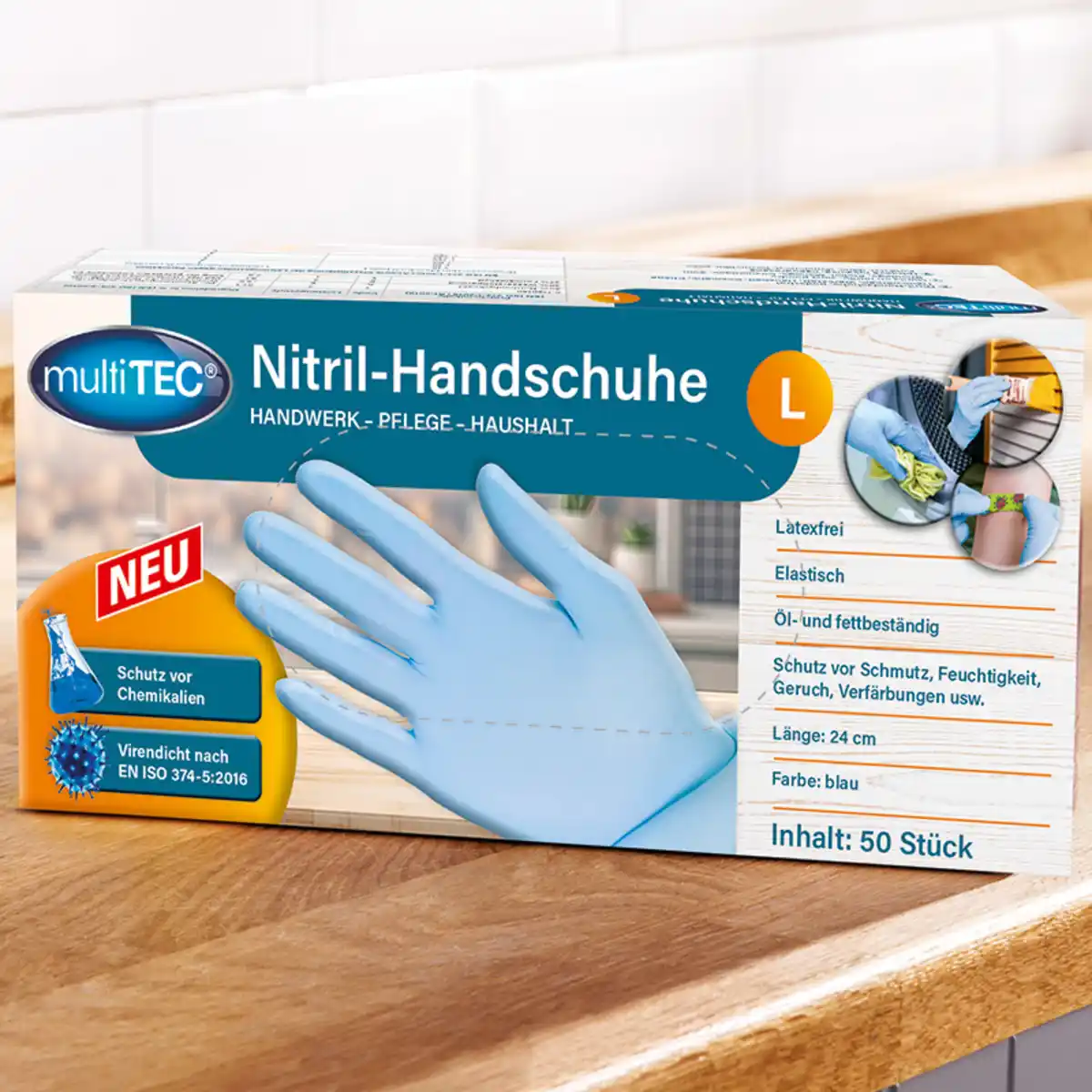 Bild 1 von Multitec Puderfreie Nitril-Handschuhe 50er