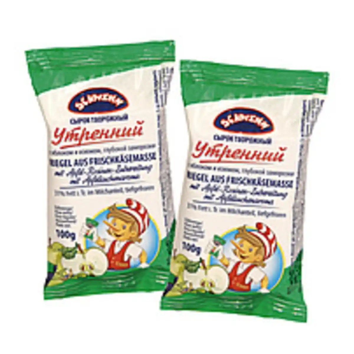 Bild 1 von Riegel aus Frischkäsemasse "Utrennij" mit 15% Apfel-Rosinen-...