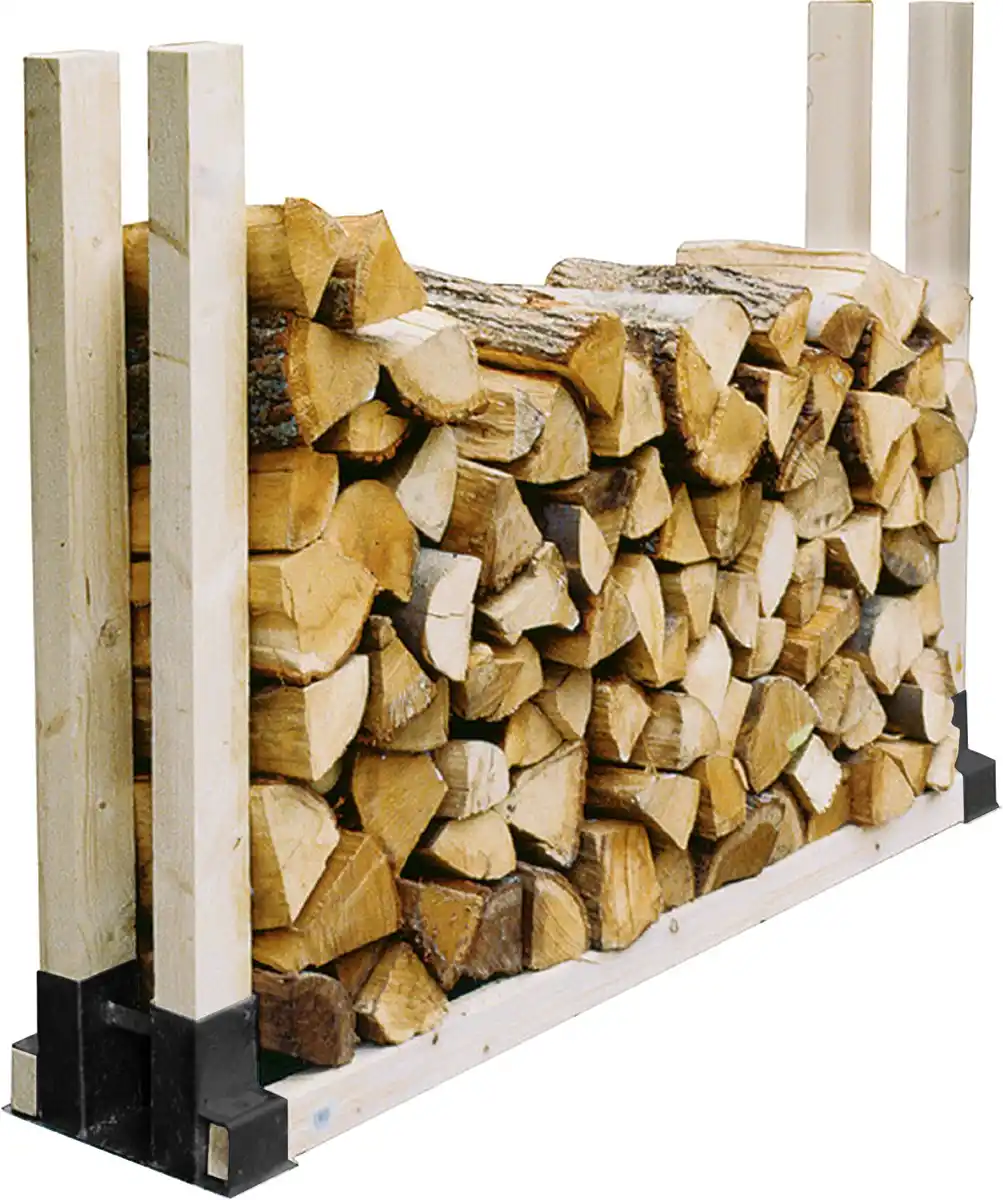 Bild 1 von Kaminholzstapelhilfe schwarz 33 x 10 x 15 cm
