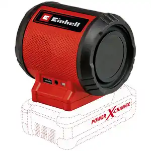 EINHELL Lautsprecher, rot, zylinderförmig