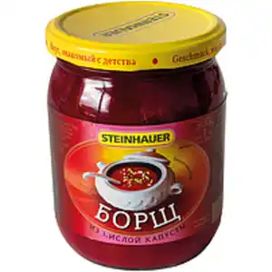 Suppe "Borschtsch" mit Sauerkraut