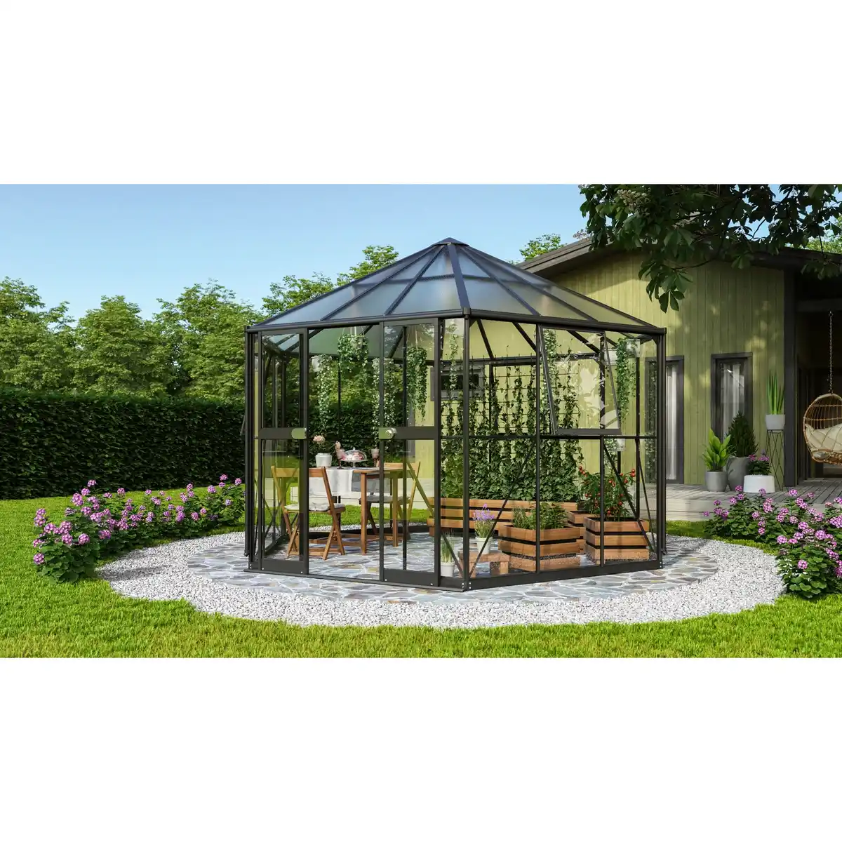 Bild 1 von VITAVIA Gewächshaus »Pi 9000«, BxHxL: 336 x 283,7 x 383,3 cm