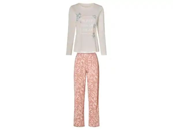 Bild 2 von esmara® Damen Pyjama, aus reiner Baumwolle