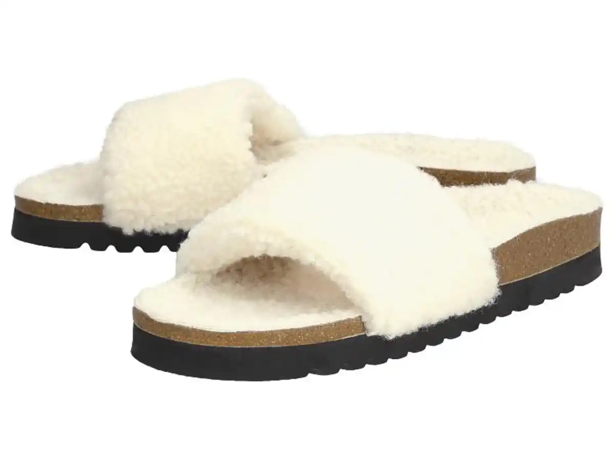 Bild 2 von esmara® Damen Plüschpantoletten, mit anatomisch geformtem Fußbett