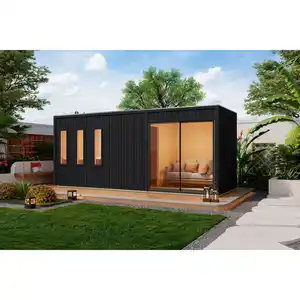 KARIBU Saunahaus »Pillapalu«, BxTxH: x 574,2 x 216,5 x 244 cm, 9 kW Ofen, für 5 Personen
