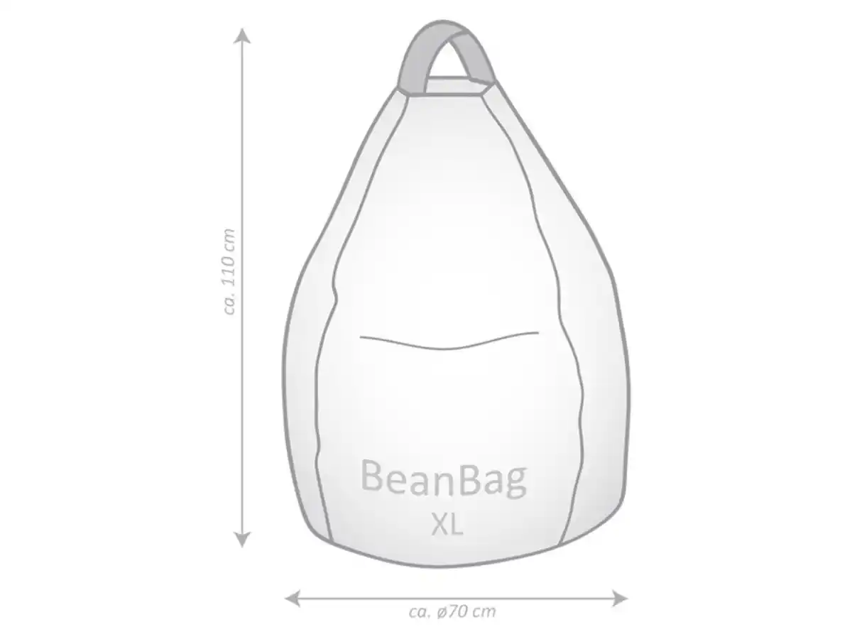 Bild 3 von SITTING POINT SITTING POINT Sitzsack »BeanBag Harlekin XL BRAVA«, 220 Liter Volumen, Polyester-Hülle