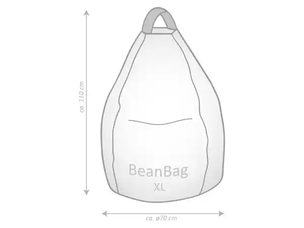 Bild 3 von SITTING POINT SITTING POINT Sitzsack »BeanBag Harlekin XL BRAVA«, 220 Liter Volumen, Polyester-Hülle