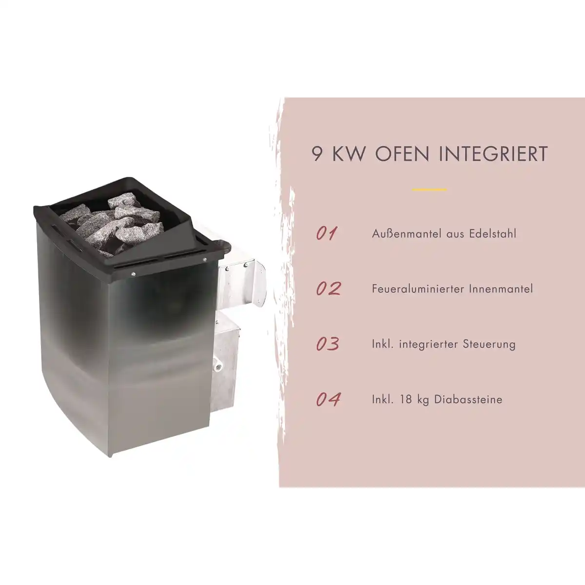 Bild 4 von KARIBU Fasssauna »Loksa«, BxTxH: 225 x 175 x 229 cm, 9 kW Ofen mit externe Steuerung, für 3 Personen