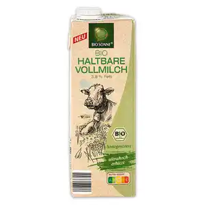 Bio Sonne Haltbare Bio-Vollmilch
