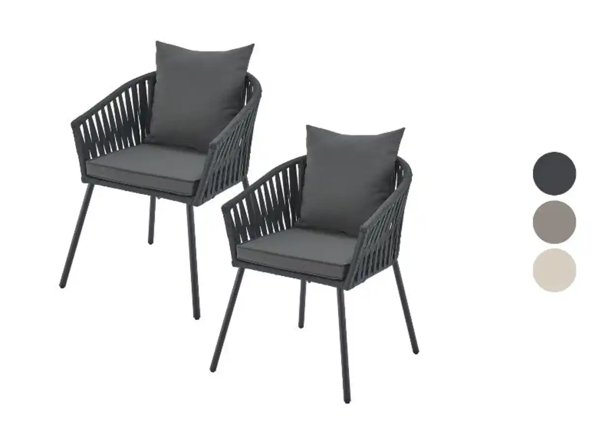 Bild 1 von Juskys Rope Stühle 2er Set mit Sitz- und Rücken