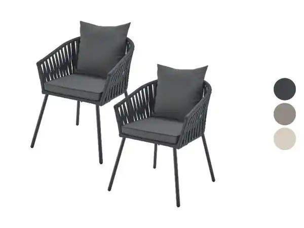 Bild 1 von Juskys Rope Stühle 2er Set mit Sitz- und Rücken