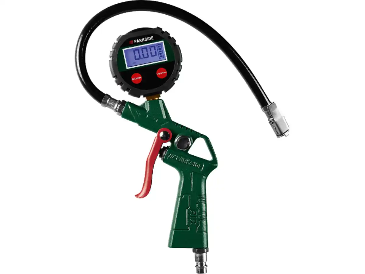 Bild 1 von PARKSIDE® Digitaler Reifenfüller »PDLD 10 B2«, inkl. 10 m Druckluft-Spiralschlauch