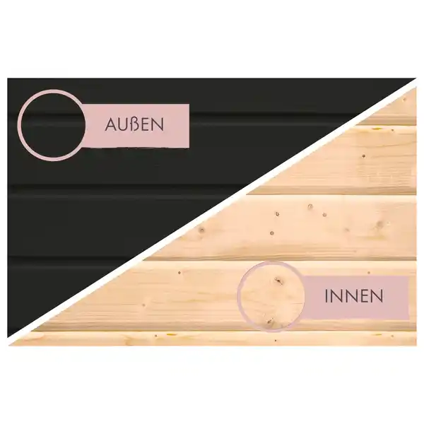 Bild 3 von KARIBU Saunahaus »Pillapalu«, BxTxH: x 574,2 x 216,5 x 244 cm, 9 kW Ofen, für 5 Personen