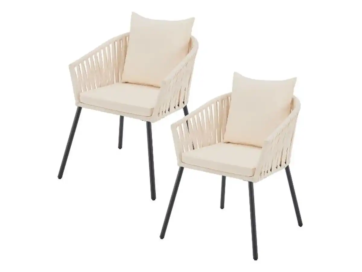 Bild 2 von Juskys Rope Stühle 2er Set mit Sitz- und Rücken