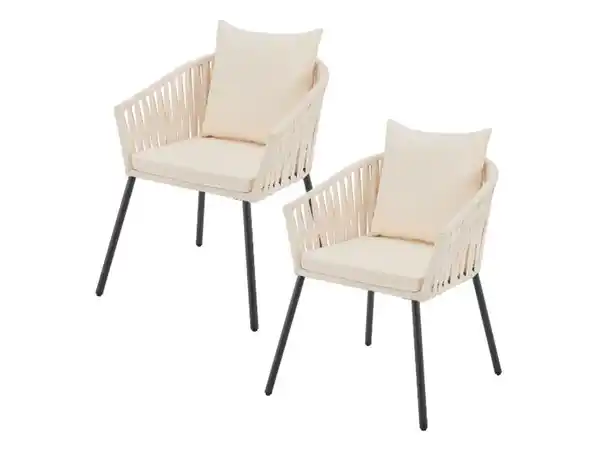 Bild 2 von Juskys Rope Stühle 2er Set mit Sitz- und Rücken