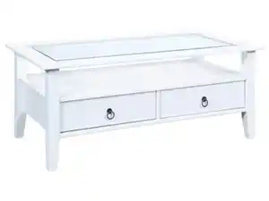 Inter Link Couchtisch mit Sicherheitsglas und Schubladen
