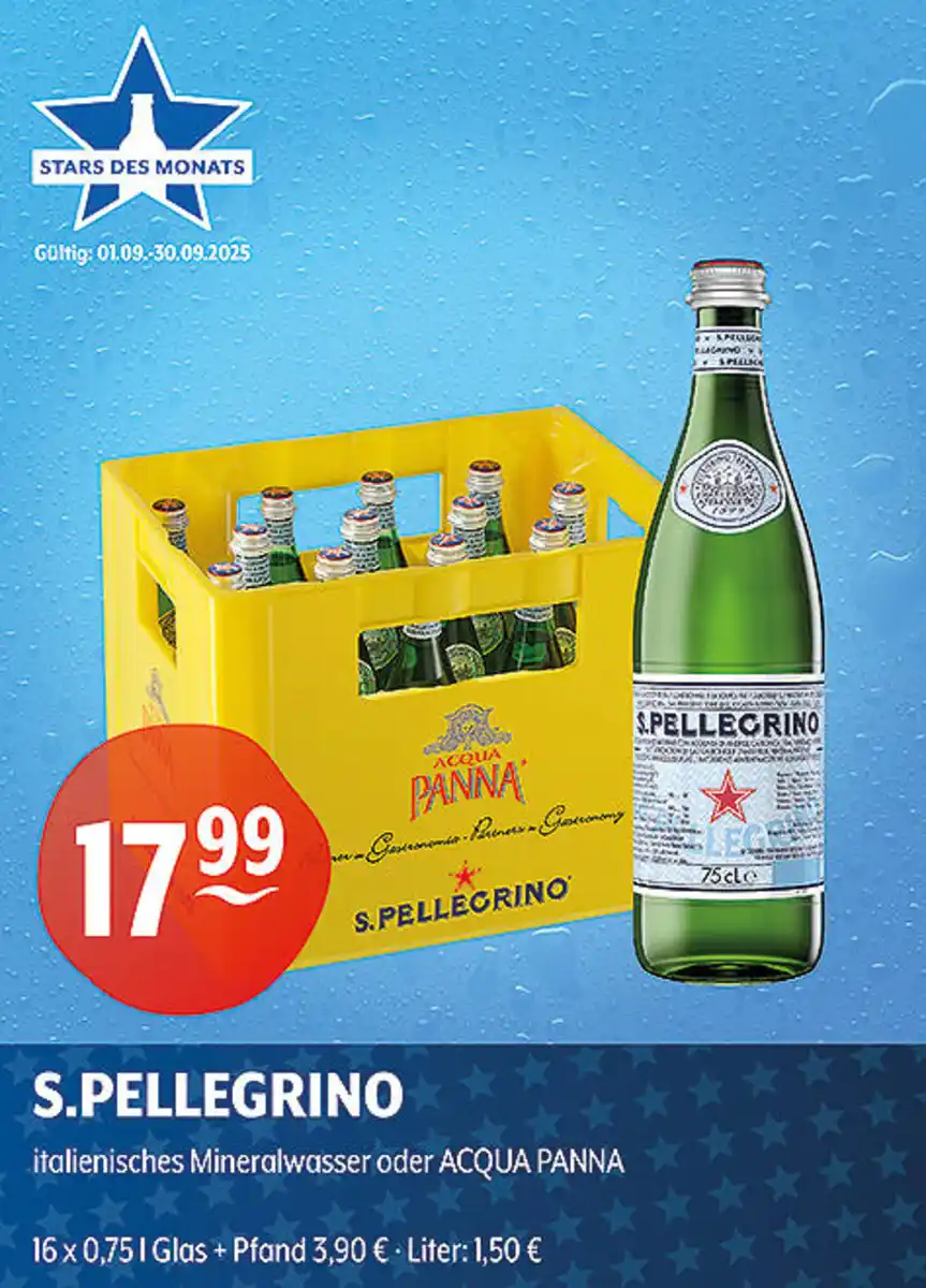 Bild 1 von S.PELLEGRINO italienisches Mineralwasser oder ACQUA PANNA