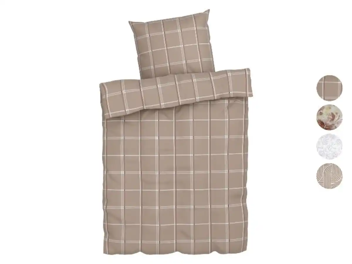 Bild 1 von LIVARNO home Feinbiber-Wendebettwäsche / Bettwäsche, 155 x 220 cm