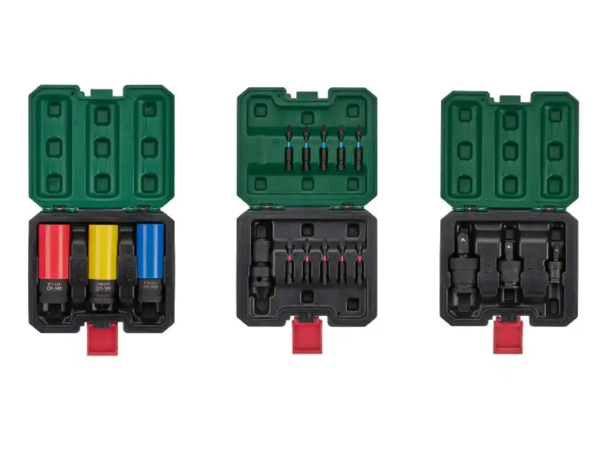 Bild 1 von PARKSIDE® Schlagnuss-Satz / Schlagschrauber-Adapter mit Torsions-Bits / Kraft-Kugelgelenk-Satz