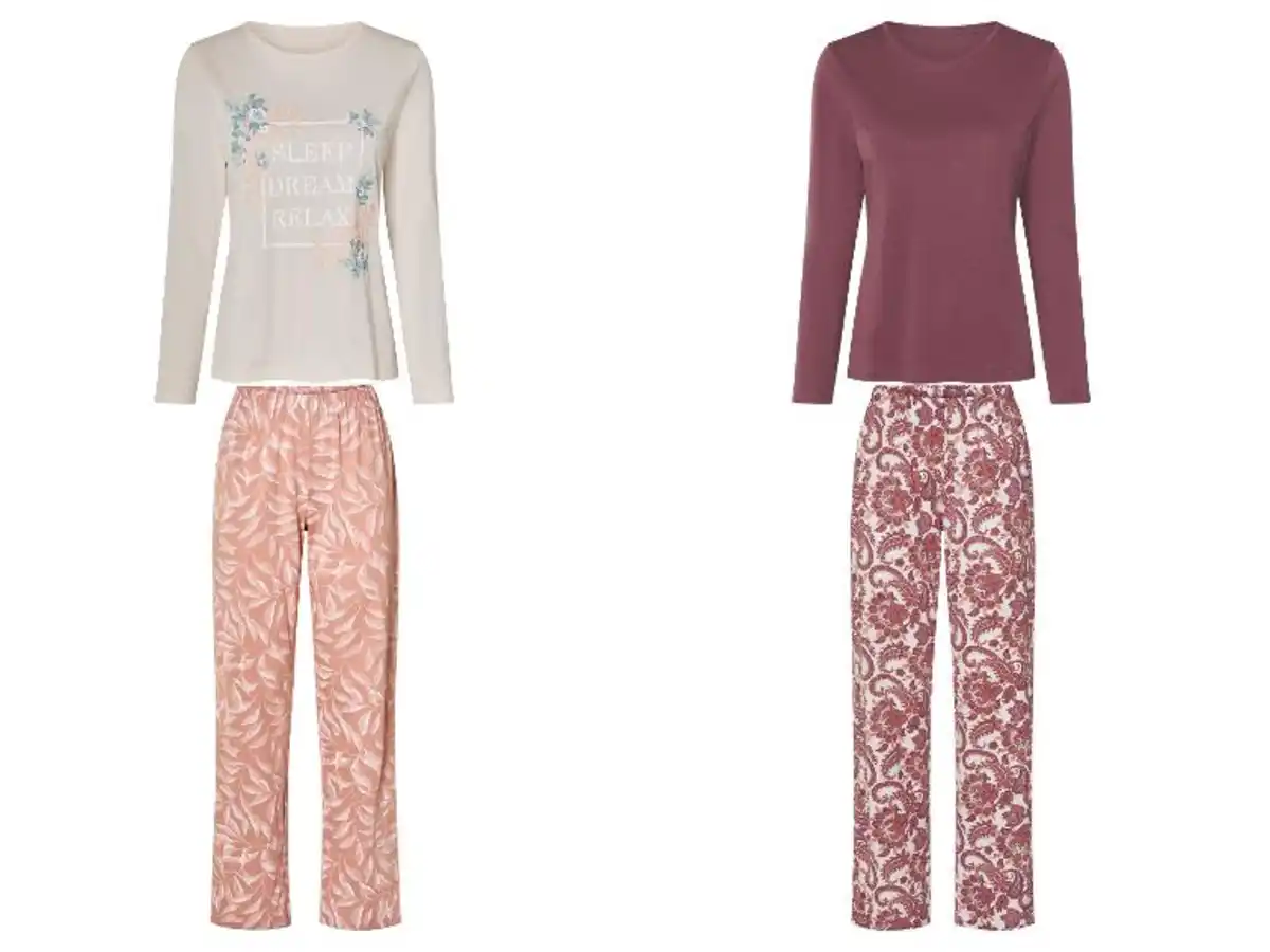 Bild 1 von esmara® Damen Pyjama, aus reiner Baumwolle