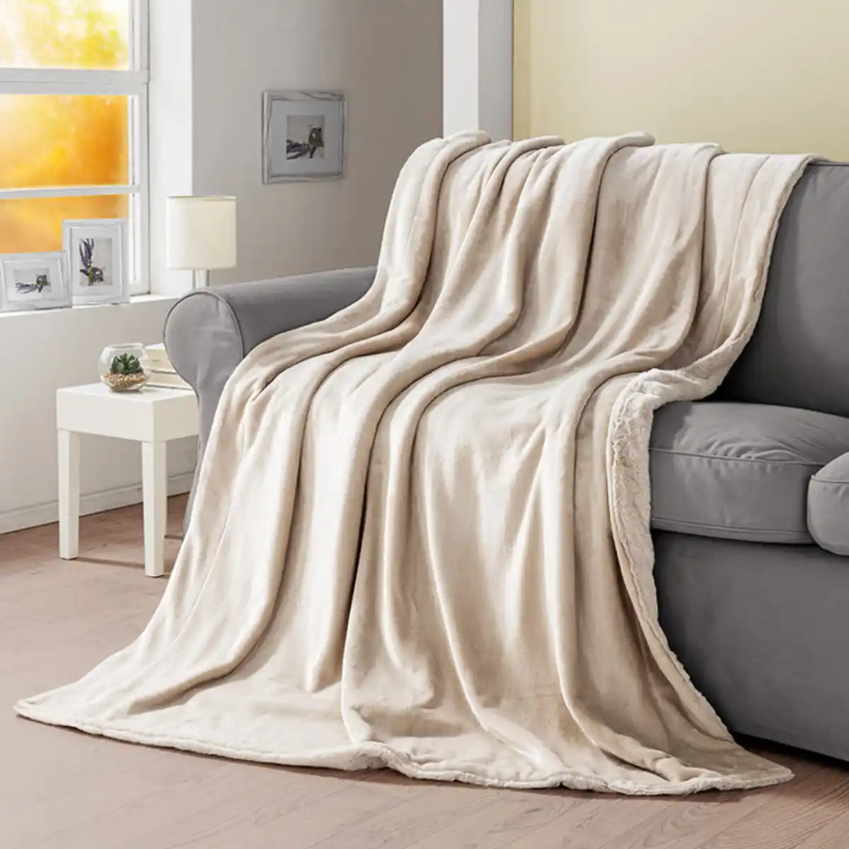 Bild 1 von Bella Casa Luxus-Pelzimitat-Decke "Fake Rabbit"