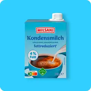 MILSANI Kondensmilch, 4 % Fett