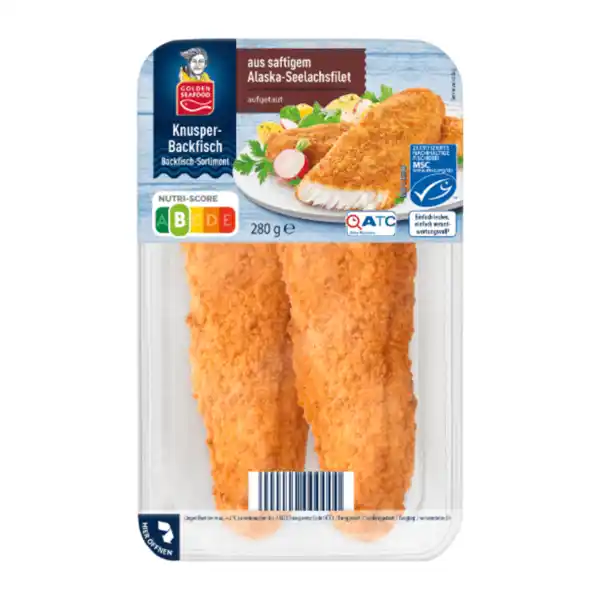 Bild 2 von GOLDEN SEAFOOD Backfisch paniert 280g
