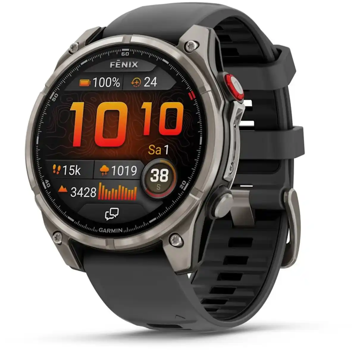 Bild 1 von fenix 8 Pro (47mm) Sportuhr mit QuickFit-Silikon-Armband (22mm) graphit/titan