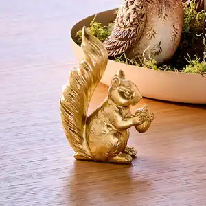 Deko-Eichhörnchen-Figur in Gold-Optik, ca. 11,5cm