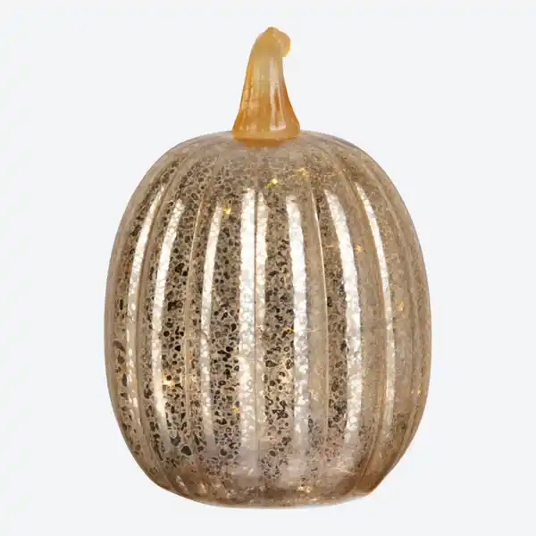 Bild 4 von LED-Glas-Kürbis in Gold-Optik, ca. 10,5x16cm