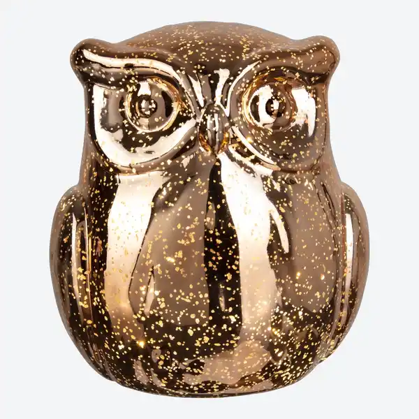 Bild 3 von LED-Eule aus Glas, ca. 16x13x19,5cm