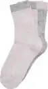 Bild 1 von IDEENWELT Struktur-Socken hellgrau/rosa Gr. 35-38