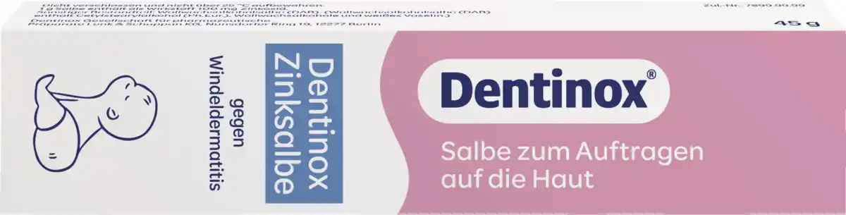 Bild 2 von Dentinox Zinksalbe gegen Windeldermatitis, 45 g
