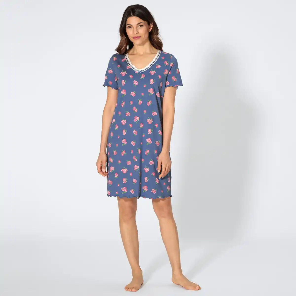 Bild 1 von Damen-Nachthemd mit Spitzendetail