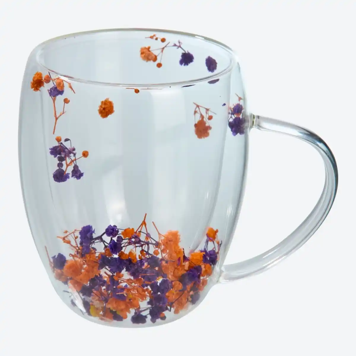 Bild 2 von Doppelwand-Glastasse mit Trockenblumen , ca. 300 ml