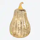 Bild 3 von LED-Glas-Kürbis in Gold-Optik, ca. 12x19cm