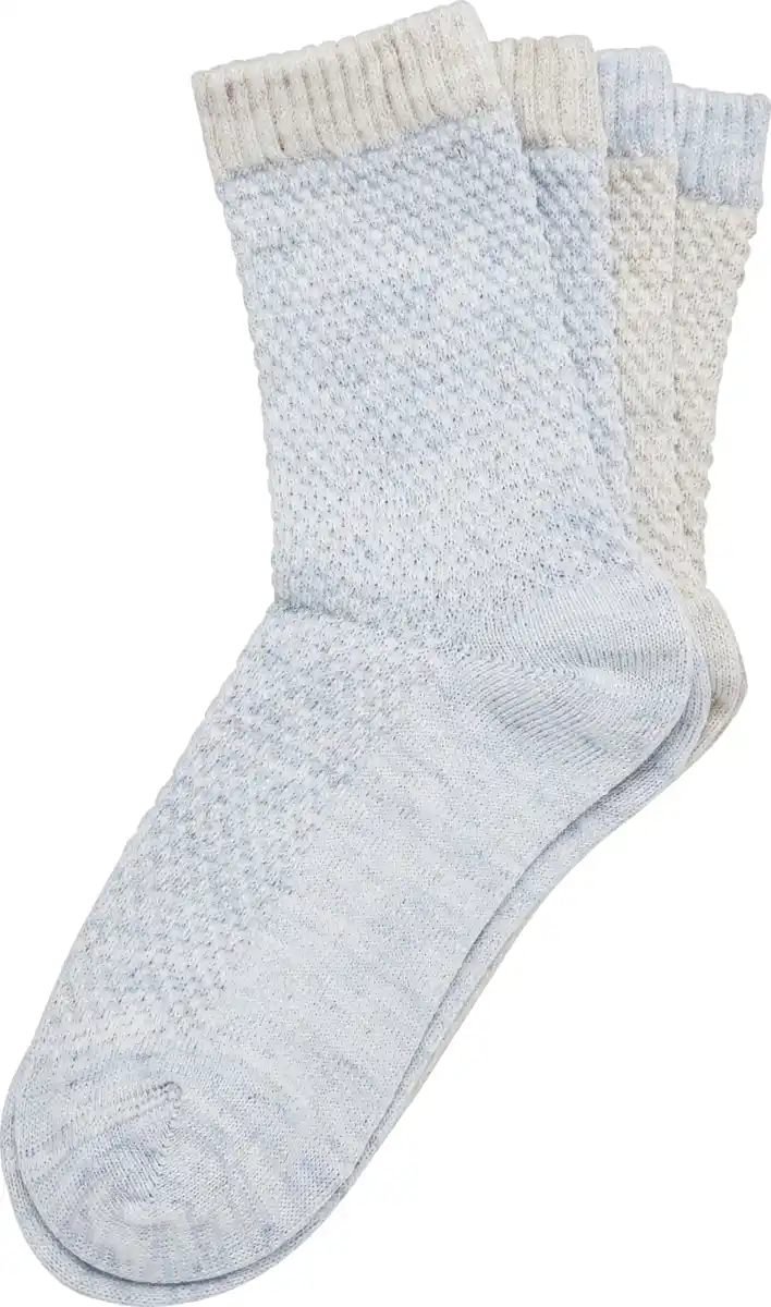 Bild 1 von IDEENWELT Struktur-Socken beige/hellblau Gr. 39-42