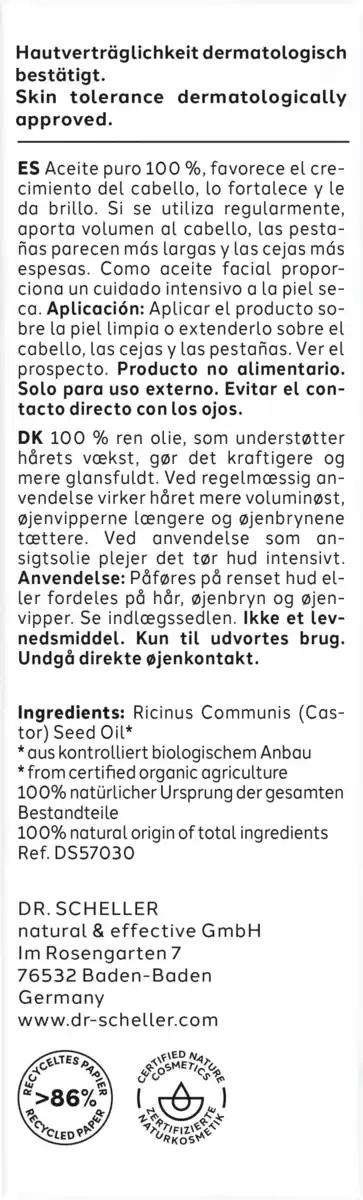 Bild 3 von Dr. Scheller Reines Rizinusöl, 30 ml