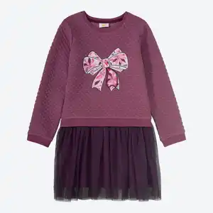 Kinder-Mädchen-Kleid mit Glitzer-Druck