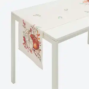 Tischläufer mit Kürbis-Motiv, ca. 40x140cm