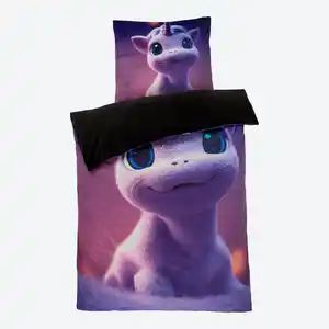 Cashmere-Touch-Bettwäsche-Garnitur mit Digital-Druck