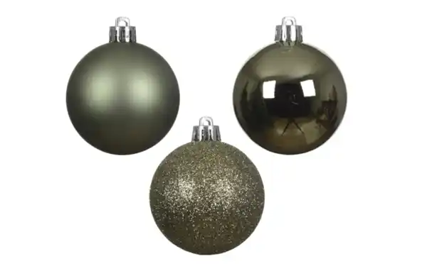 Bild 2 von Set Weihnachtskugeln, rosmarin, 6 cm