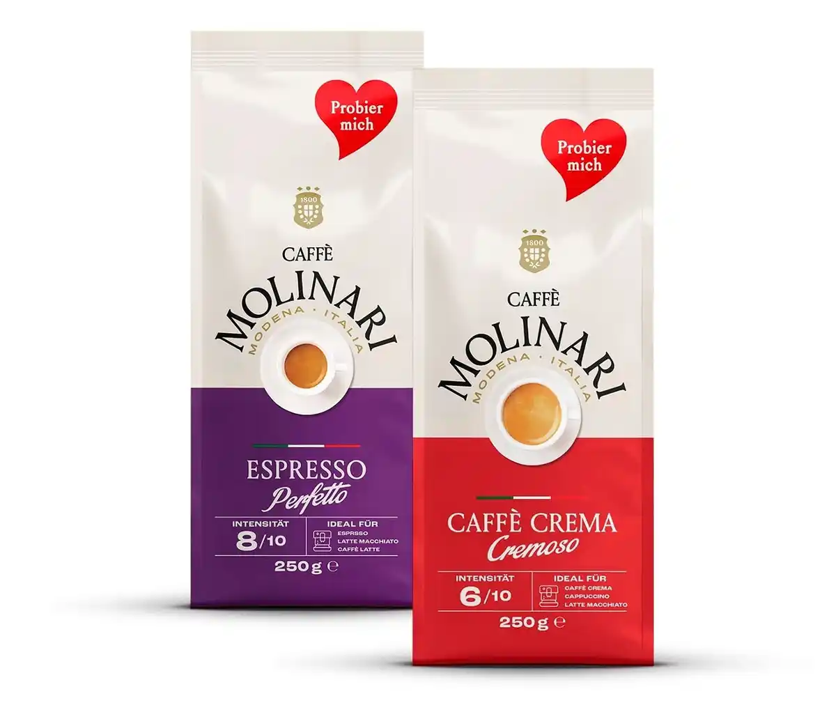 Bild 1 von Caffè Molinari Caffè Crema & Espresso Probierset - 2x 250 g Ganze Bohne
