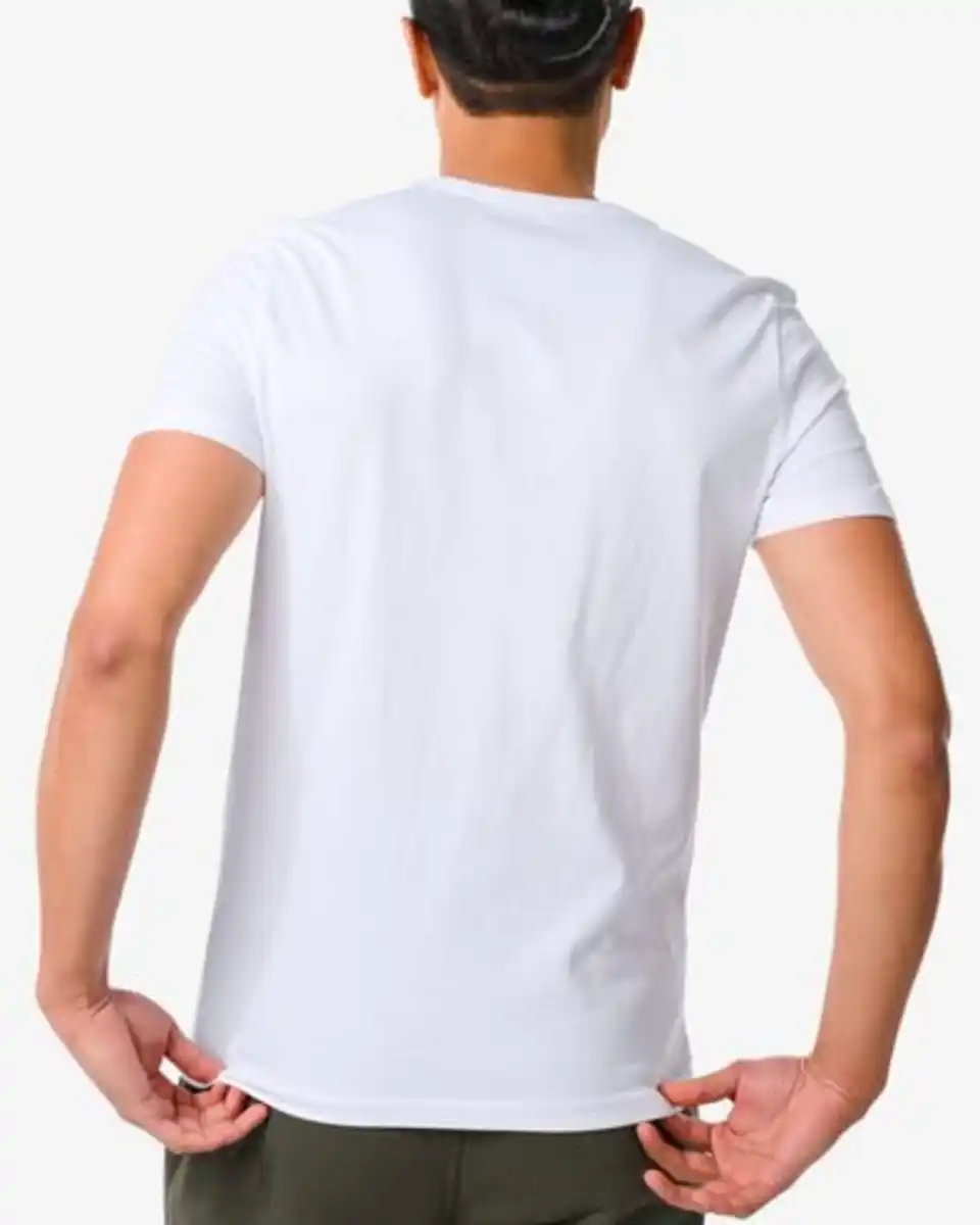 Bild 3 von 2er-Pack Herren-T-Shirts, Regular Fit, Rundhalsausschnitt weiß