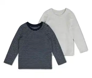 2 Kinder Langarmshirts, Streifen
