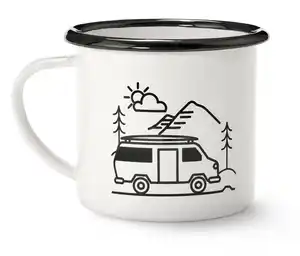 Emaille-Kaffeebecher, 380 ml
