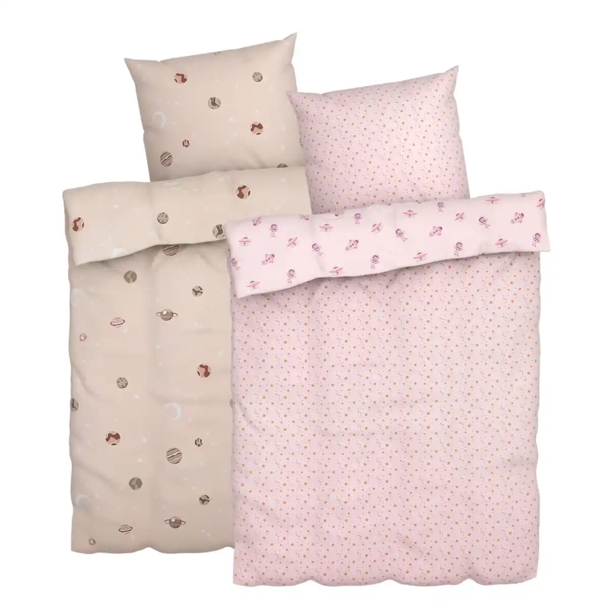 Bild 1 von HIP&HOPPS® Kinder-Wendebettwäsche-Set, 2-teilig