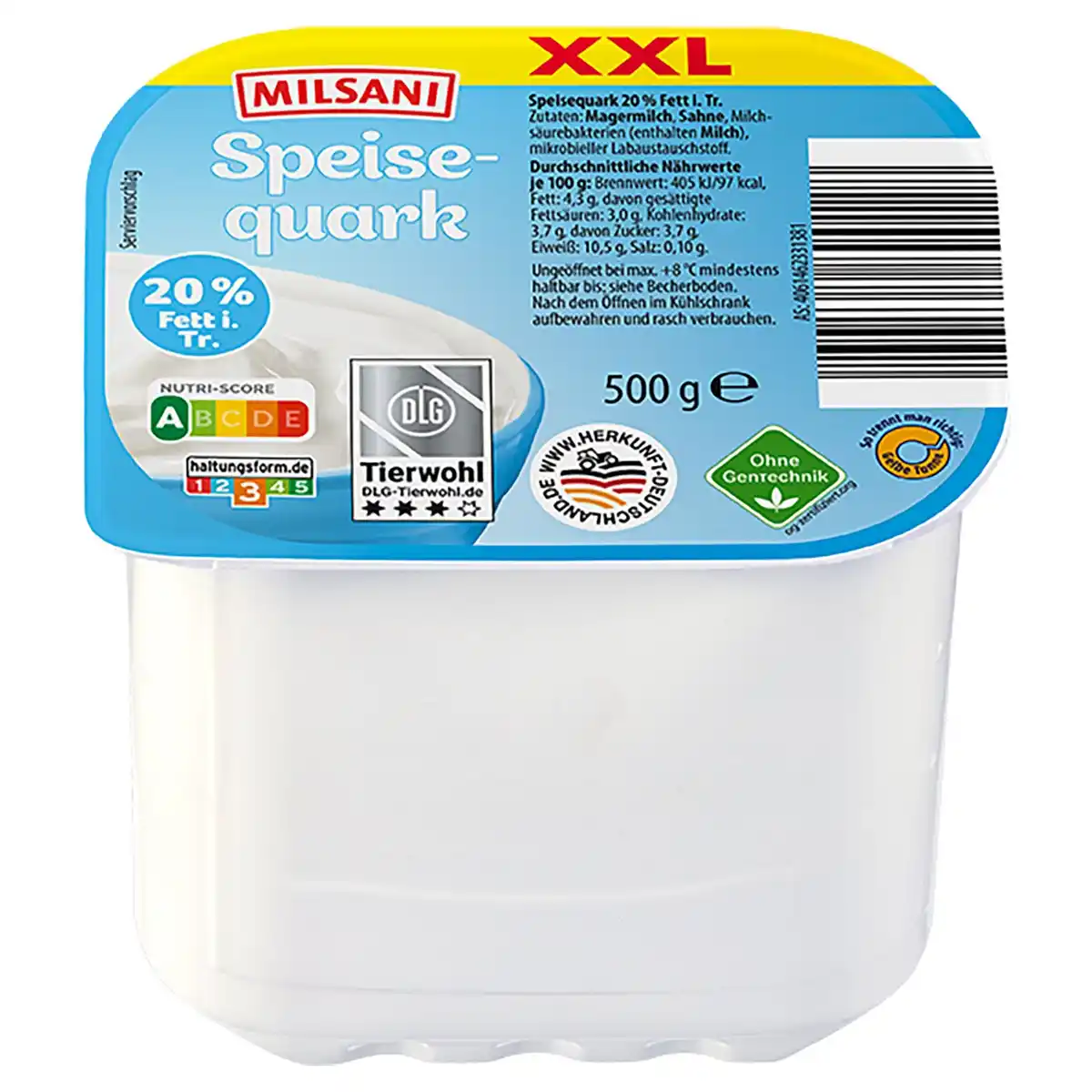 Bild 1 von MILSANI XXL Quark 20 % 500 g