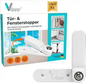 VLIPPY Tür- und Fensterstopper, 2-St.-Packg.