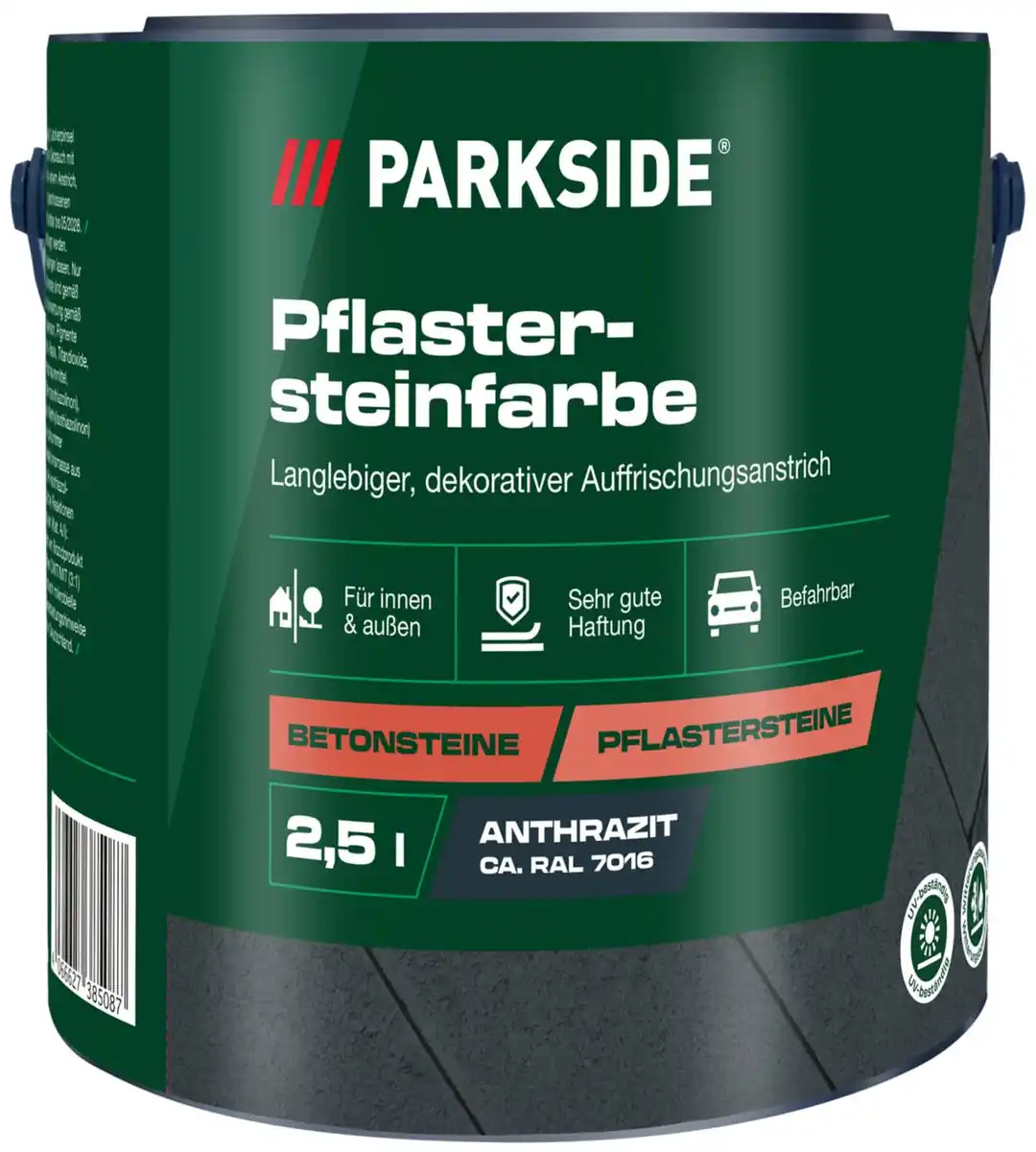 Bild 1 von PARKSIDE® Pflastersteinfarbe anthrazit, 2,5-l-Dose